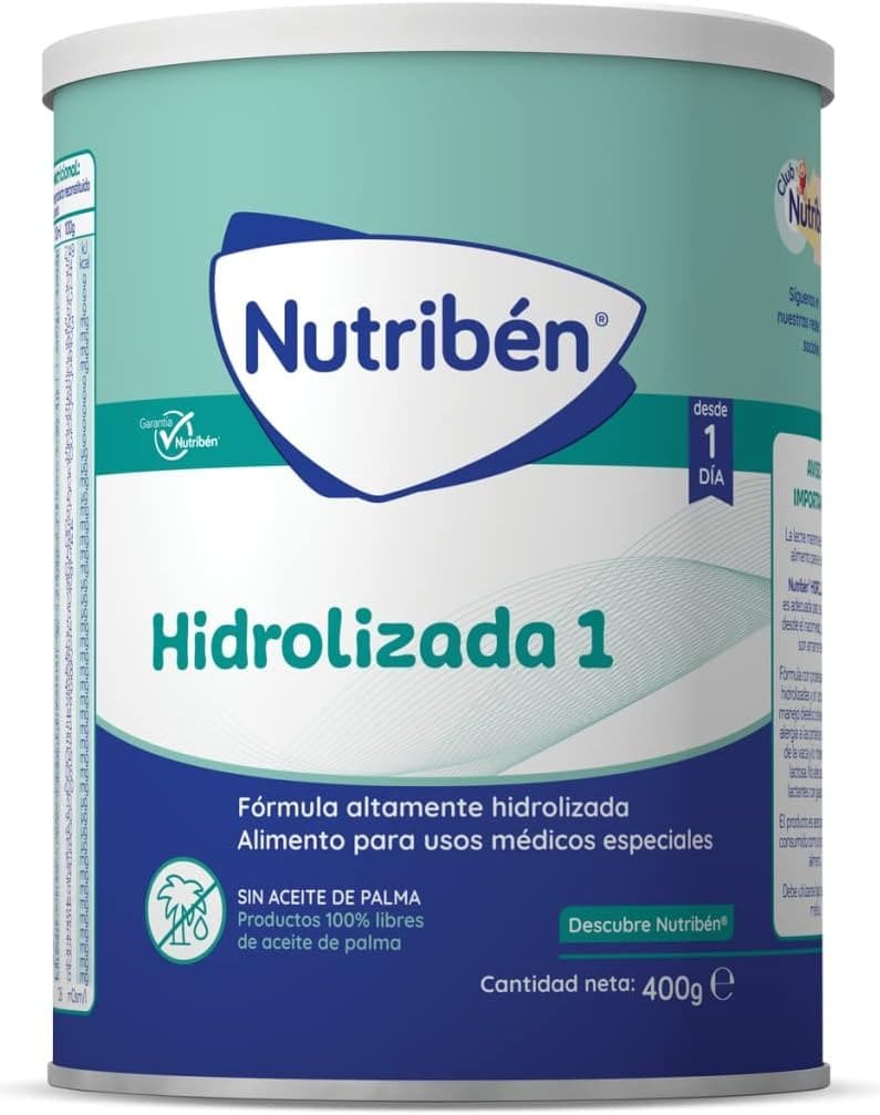 utribén Hidrolizada 1 - Leche Bebé 1 para Intolerantes a la Lactosa o APLV desde el Primer Día | Alimento Completo | sin Aceite de Palma | con Cacito