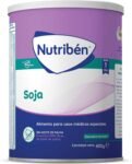 Nutribén Soja - Leche en Polvo Bebé Soja para Bebés Intolerantes a la Lactosa o APLV desde el Primer Día | Alimento Completo | sin Aceite de Palma | con Cacito Dosificador Incluido | 1 Bote de 400g