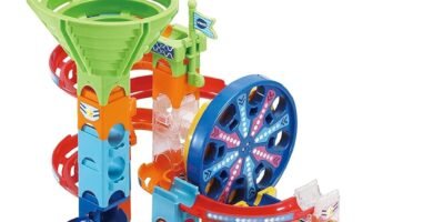Construcción de pista electrónica con canicas VTech Marble Rush Adventure Set